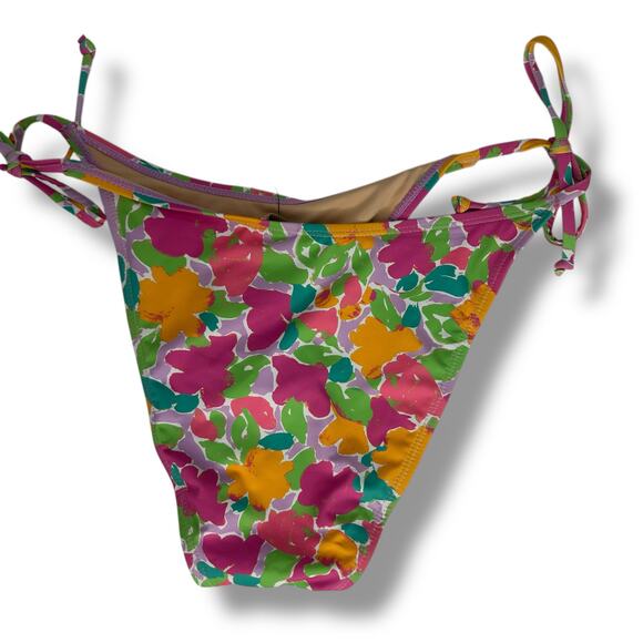 NEW Cotton On Cheeky Bikini Bottoms Large Pink Floral Brazilian Skimpy Swim NWT - Picture 13 of 13
